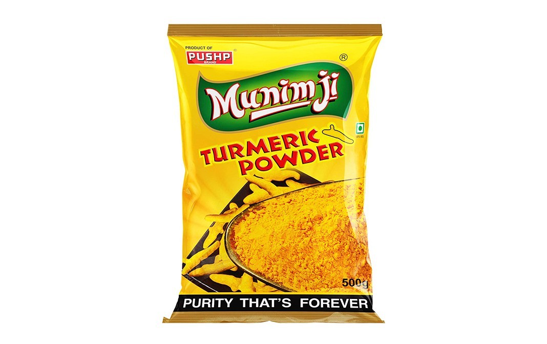 Pushp Munim Ji Turmeric Powder    Pack  500 grams